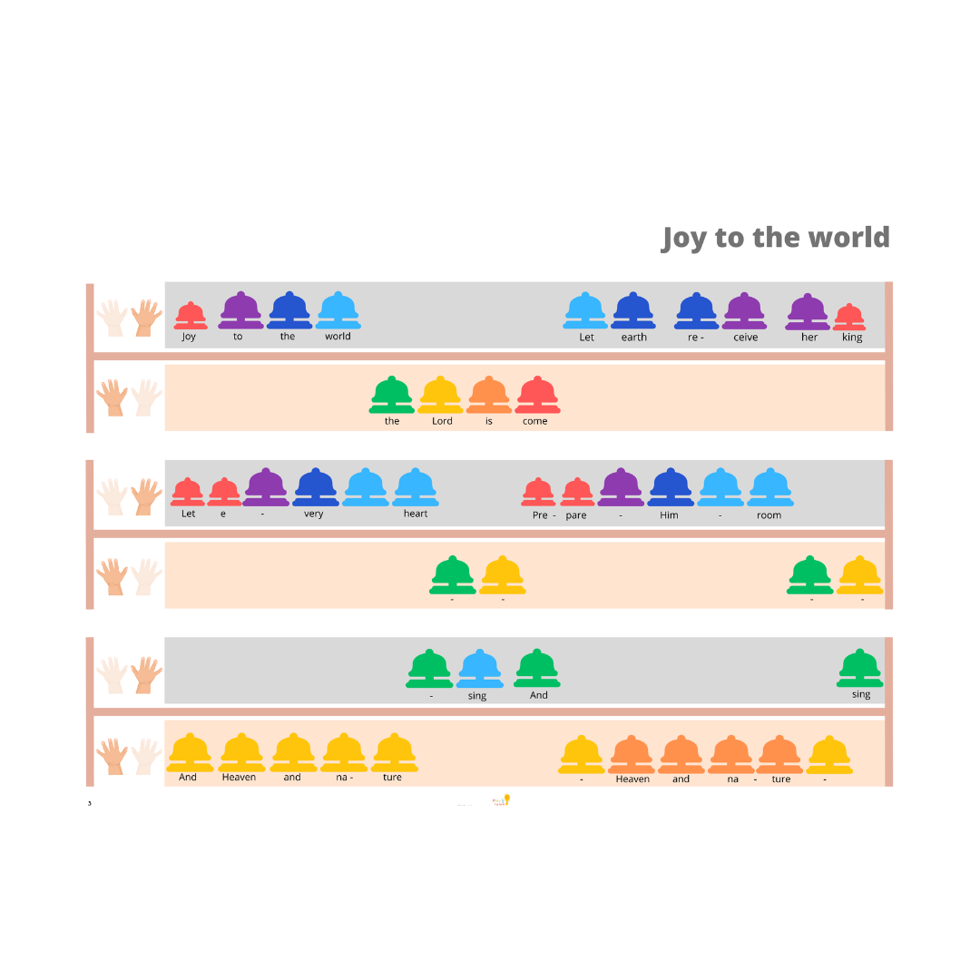 Christmas Rainbow Score Book 2 (For Rainbow Bells and Piano Stickers)