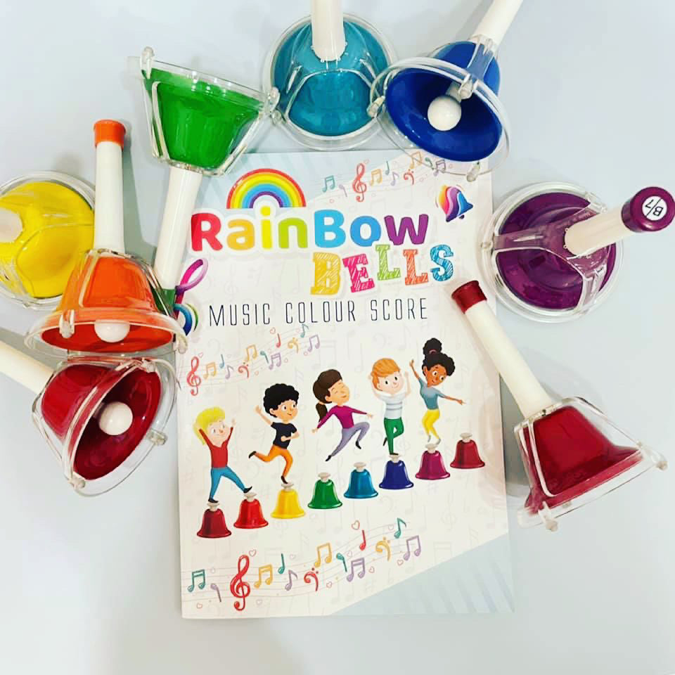 Package A: Rainbow Combined Bells (8 notes) + Rainbow Music Score (Book 1)