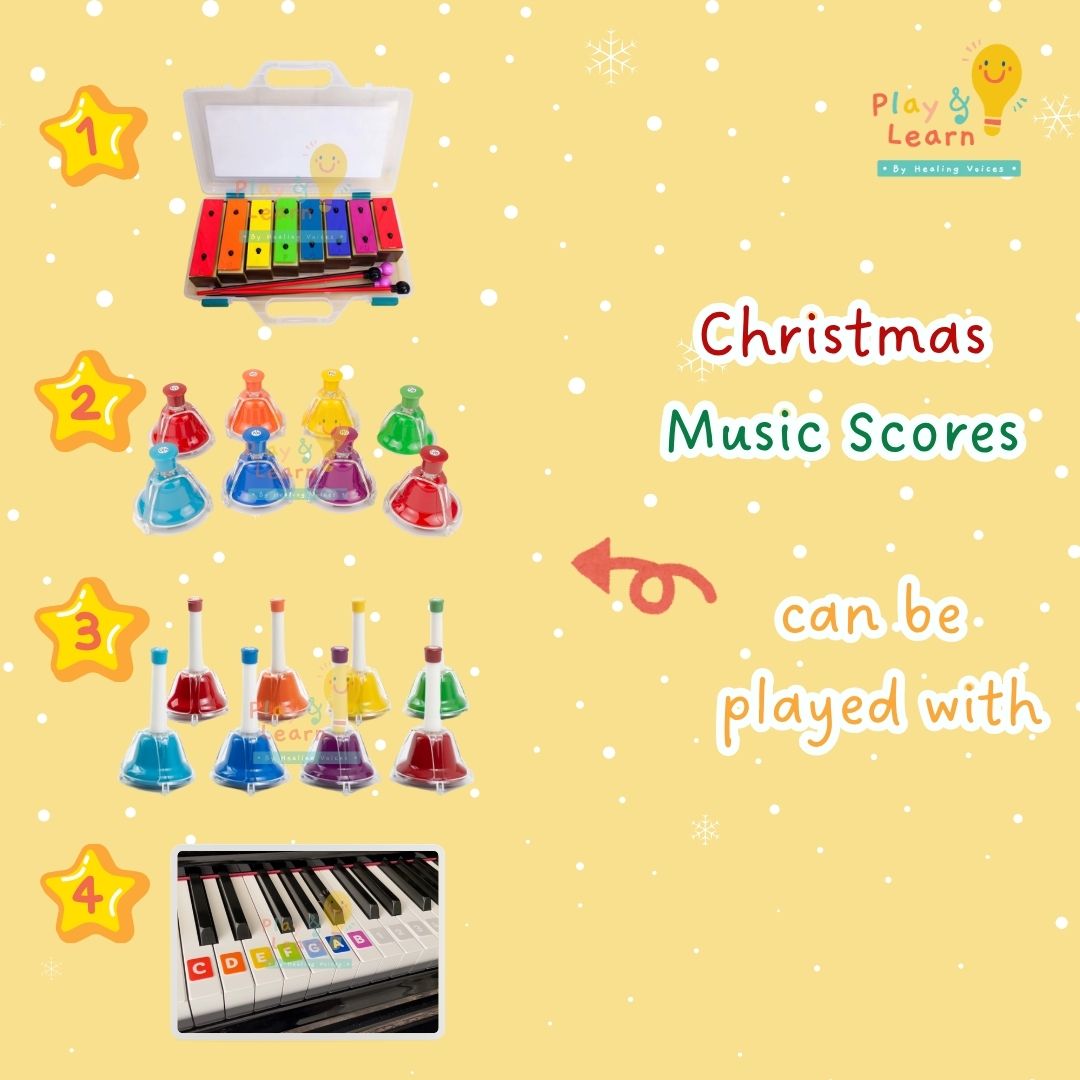 Christmas Rainbow Score Book 2 (For Rainbow Bells and Piano Stickers)