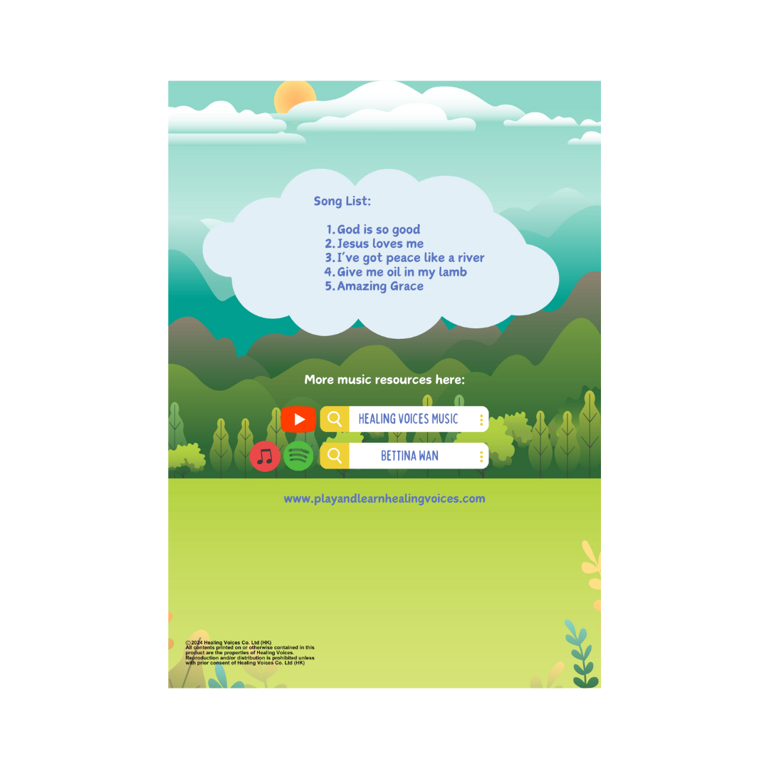 Christian Songs Rainbow Music Colour Score  Book (For Rainbow Bells and Piano Stickers)