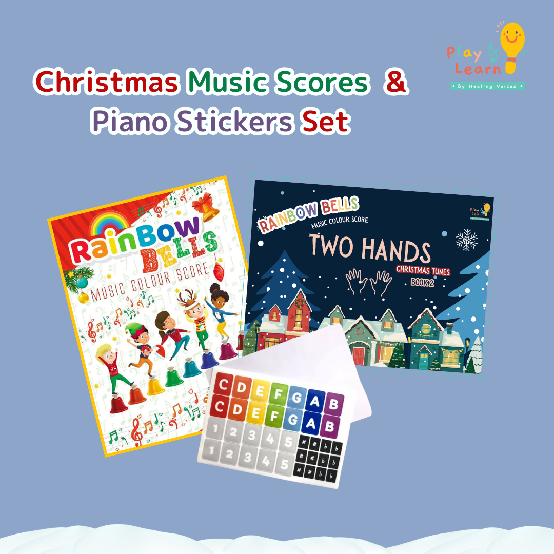 Christmas Music Scores and Piano Stickers Set