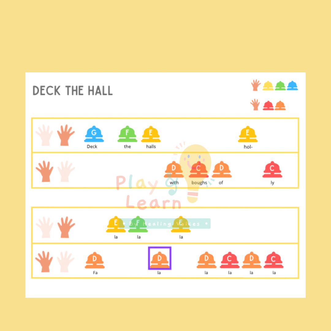 Christmas Music Scores Set (For Rainbow Bells and Piano Stickers)