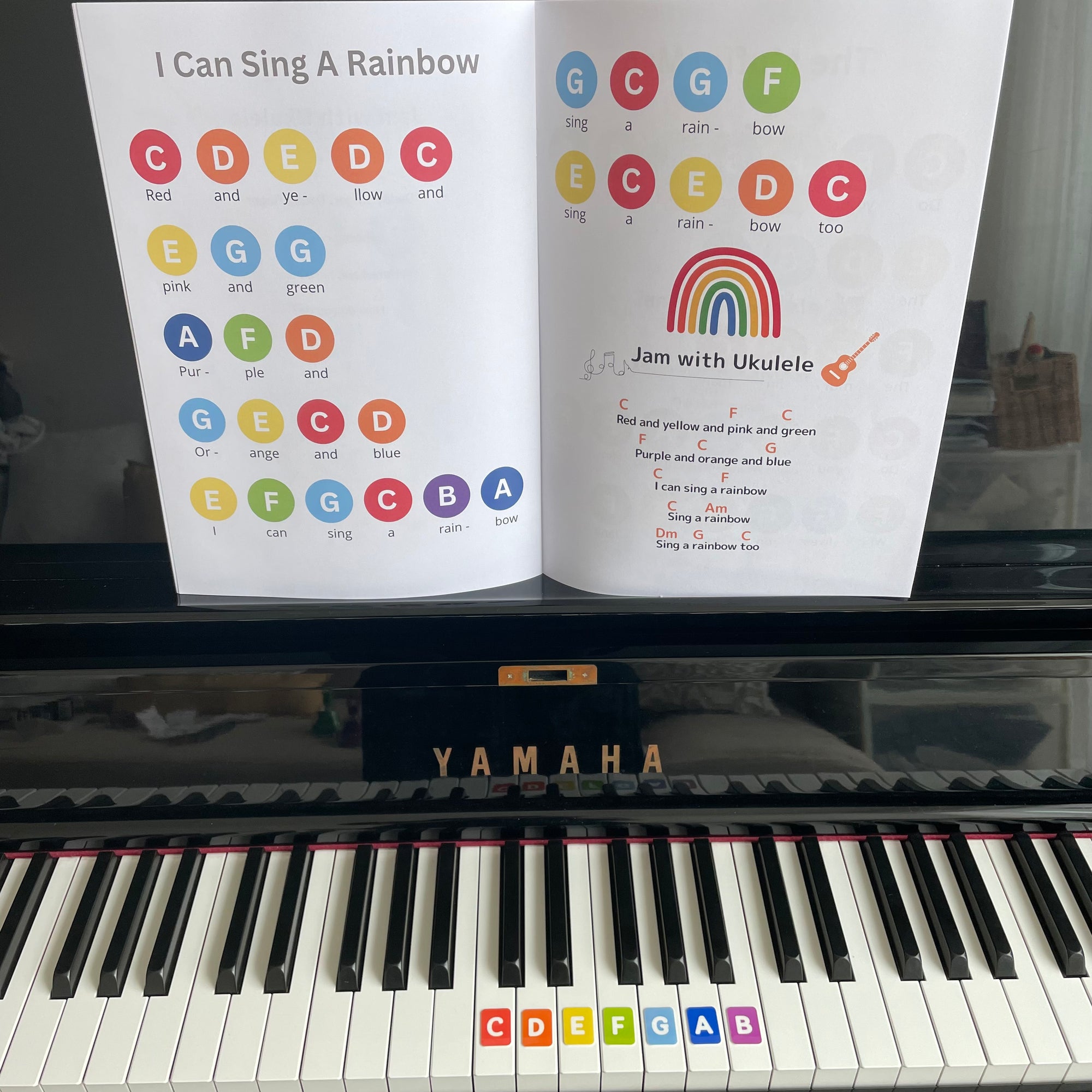 Rainbow Music Jamming Book Popular Tunes (For Rainbow Bells and Piano Stickers)