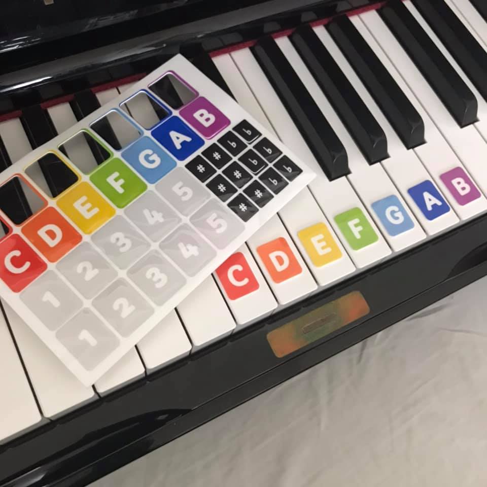 Piano keyboard sticker