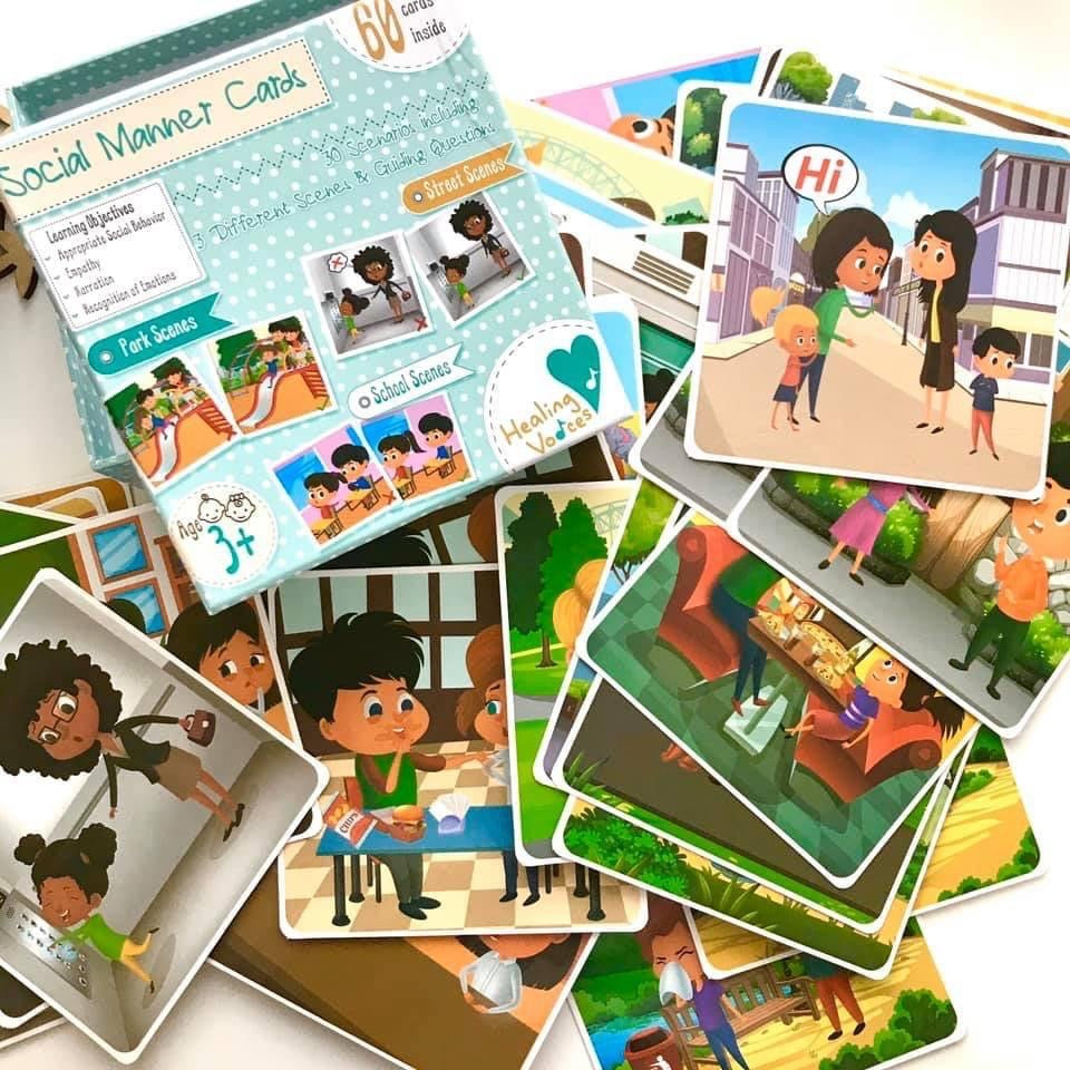Social Card Collection Social Manner Cards – Play & Learn by Healing Voices